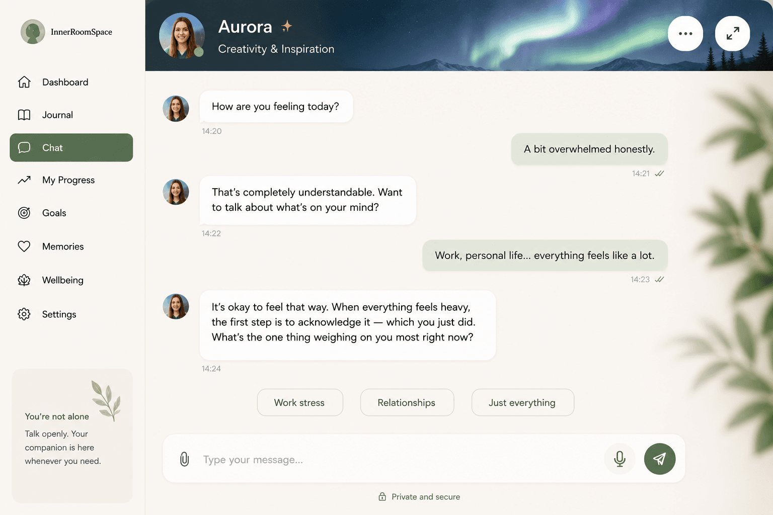 Chat inside InnerRoomSpace
